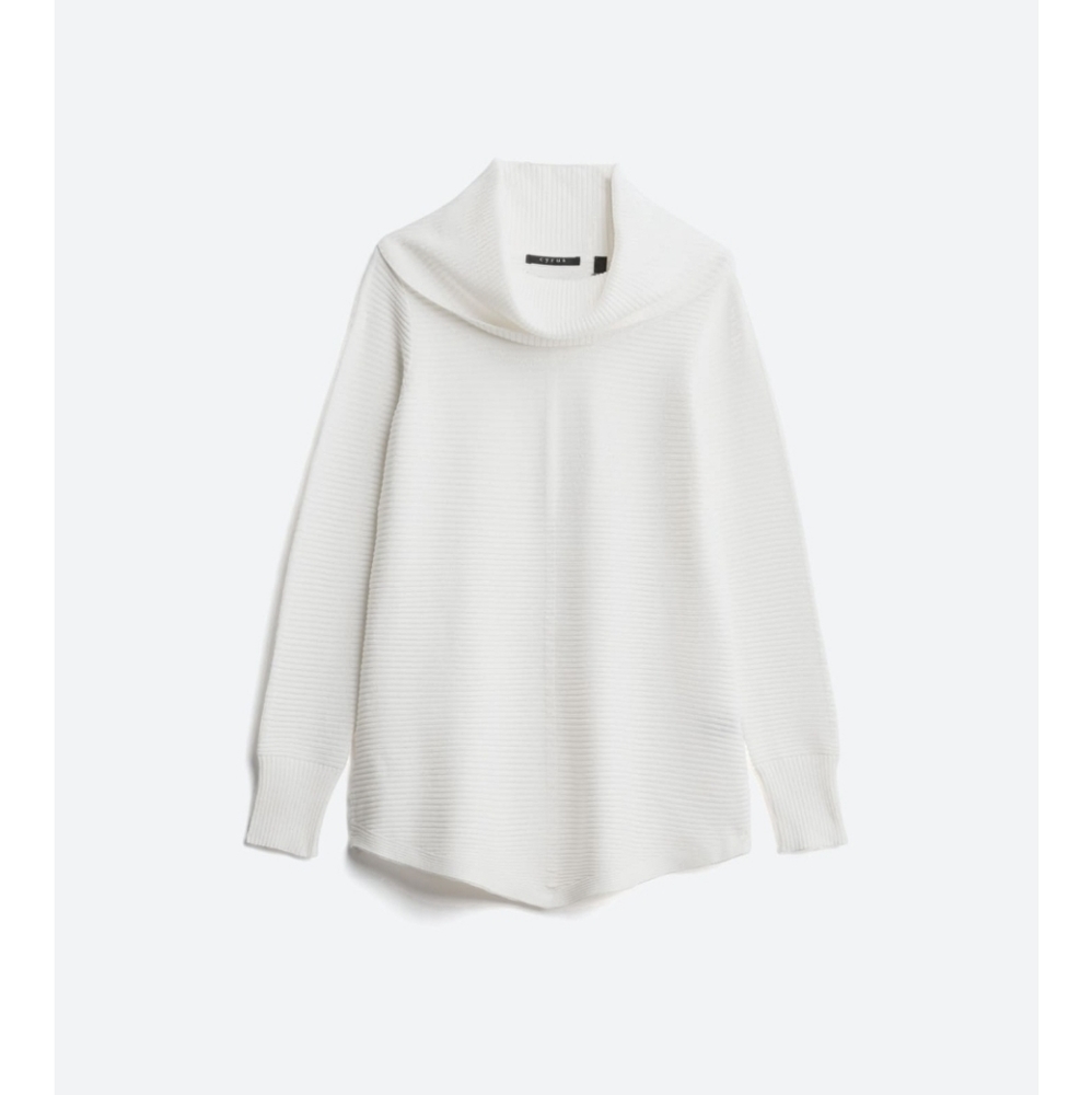 CYRUS

Fawny Cowl Neck Ribbed Pullover